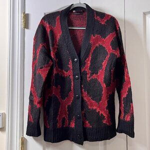 All Saints Oversized Leopard Print Cardigan XS/S